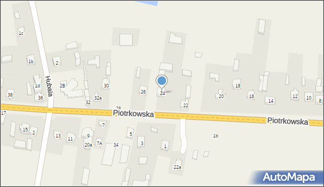 Mniszków, Piotrkowska, 24, mapa Mniszków