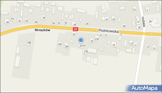 Mniszków, Piotrkowska, 27, mapa Mniszków