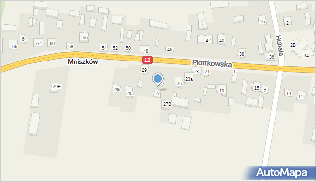 Mniszków, Piotrkowska, 27A, mapa Mniszków