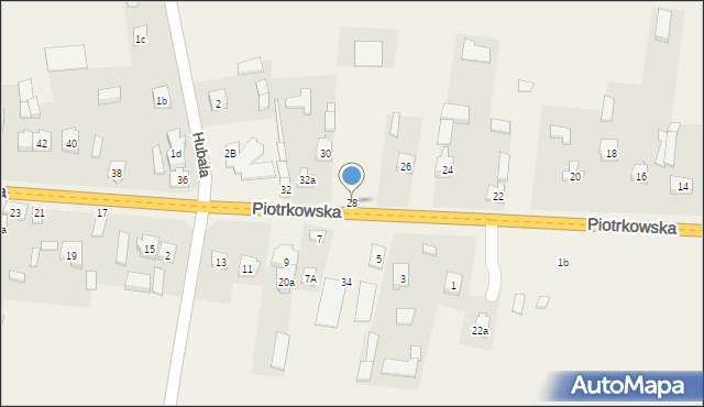 Mniszków, Piotrkowska, 28, mapa Mniszków