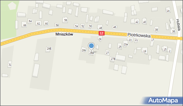 Mniszków, Piotrkowska, 29a, mapa Mniszków