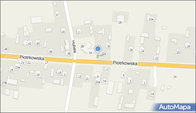 Mniszków, Piotrkowska, 32, mapa Mniszków