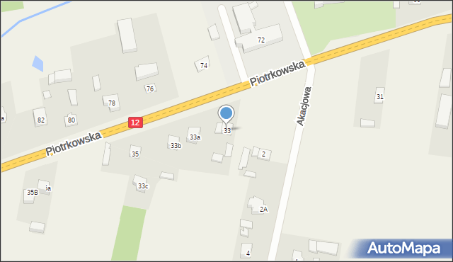 Mniszków, Piotrkowska, 33, mapa Mniszków