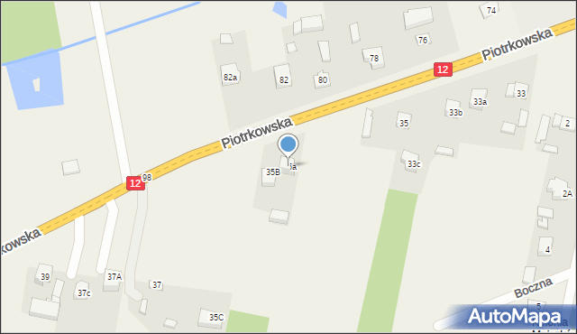 Mniszków, Piotrkowska, 35a, mapa Mniszków