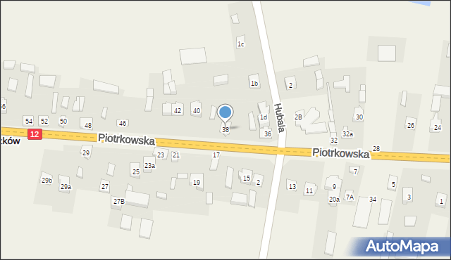 Mniszków, Piotrkowska, 38, mapa Mniszków