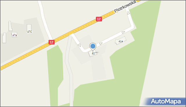 Mniszków, Piotrkowska, 41, mapa Mniszków