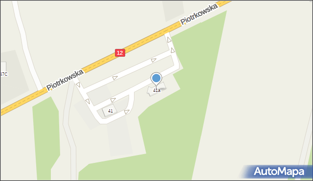 Mniszków, Piotrkowska, 41a, mapa Mniszków