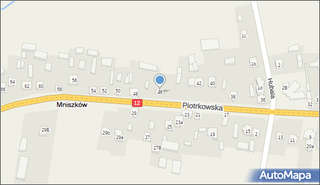 Mniszków, Piotrkowska, 46, mapa Mniszków