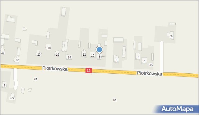 Mniszków, Piotrkowska, 8, mapa Mniszków