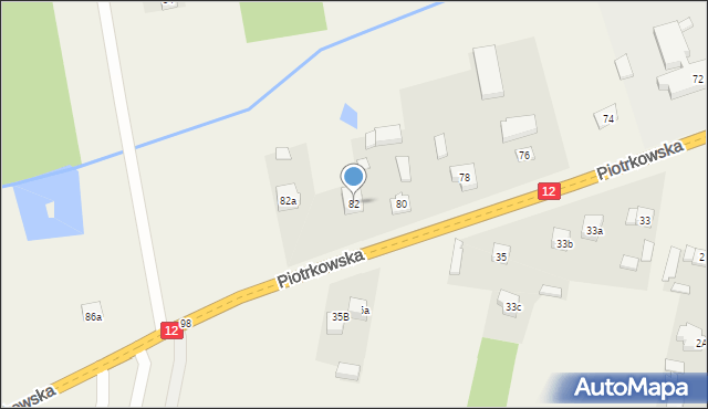 Mniszków, Piotrkowska, 82, mapa Mniszków