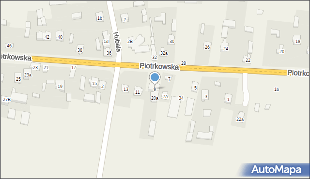 Mniszków, Piotrkowska, 9, mapa Mniszków