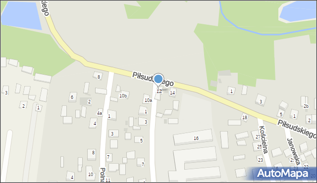 Modliborzyce, Piłsudskiego Józefa, marsz., 12, mapa Modliborzyce