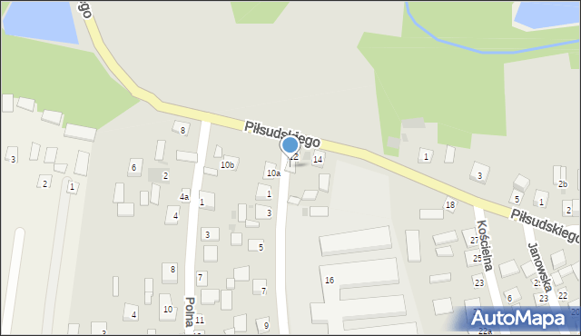 Modliborzyce, Piłsudskiego Józefa, marsz., 12a, mapa Modliborzyce