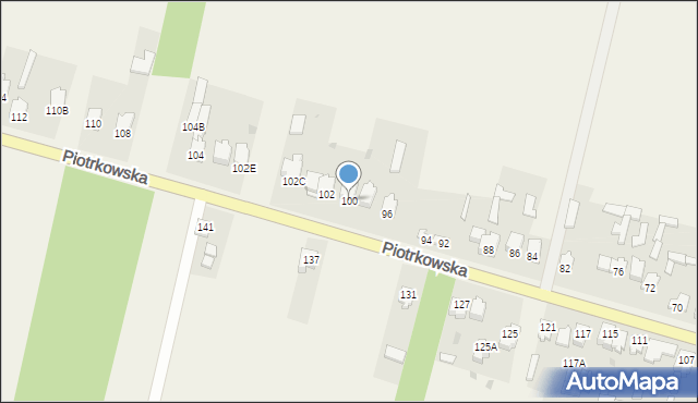 Modliszewice, Piotrkowska, 100, mapa Modliszewice