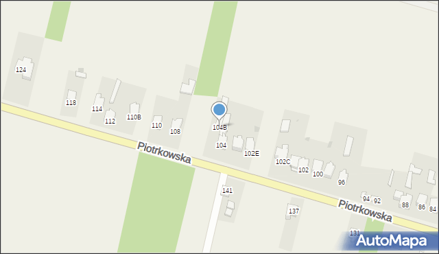 Modliszewice, Piotrkowska, 104B, mapa Modliszewice