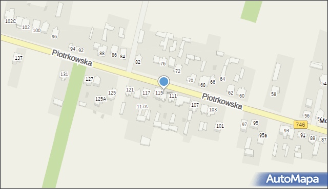 Modliszewice, Piotrkowska, 113, mapa Modliszewice