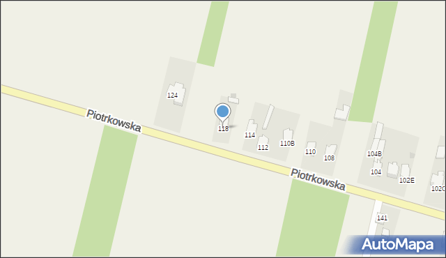 Modliszewice, Piotrkowska, 118, mapa Modliszewice