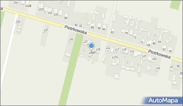 Modliszewice, Piotrkowska, 125A, mapa Modliszewice