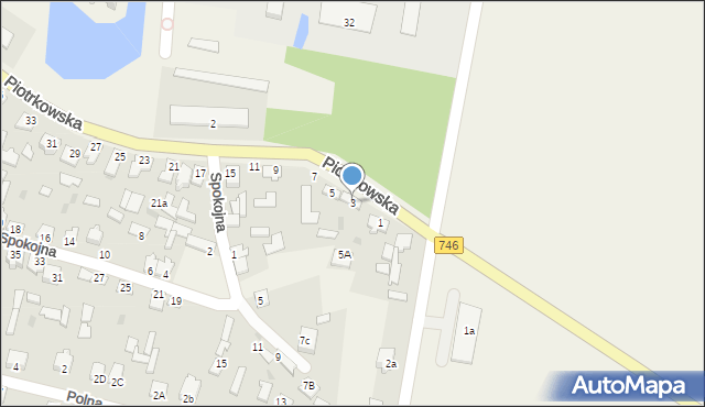 Modliszewice, Piotrkowska, 3, mapa Modliszewice