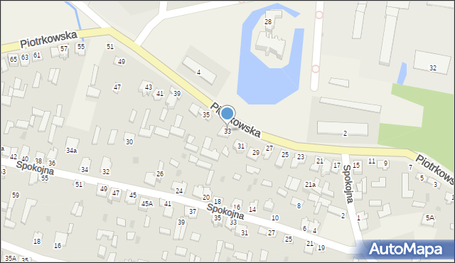 Modliszewice, Piotrkowska, 33, mapa Modliszewice