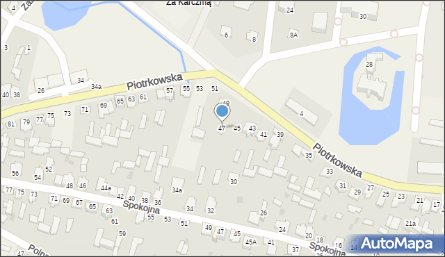 Modliszewice, Piotrkowska, 47, mapa Modliszewice