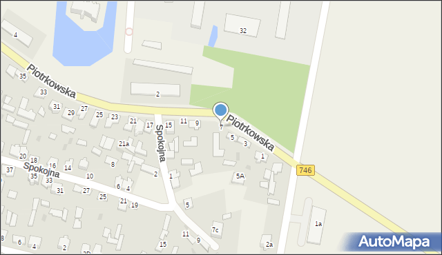 Modliszewice, Piotrkowska, 7, mapa Modliszewice