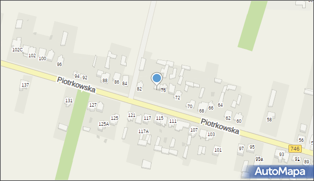 Modliszewice, Piotrkowska, 78, mapa Modliszewice