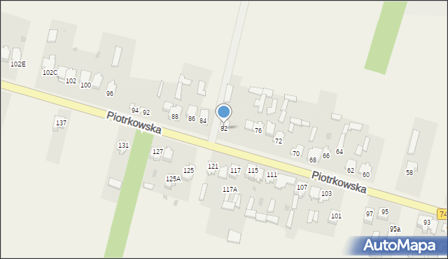 Modliszewice, Piotrkowska, 82, mapa Modliszewice