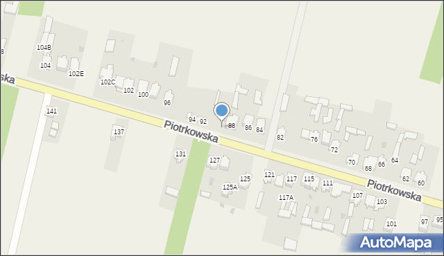 Modliszewice, Piotrkowska, 90, mapa Modliszewice