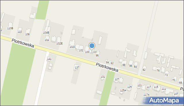 Modliszewice, Piotrkowska, 98, mapa Modliszewice