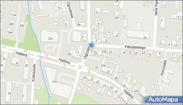 Mogilno, Piłsudskiego Józefa, marsz., 23c, mapa Mogilno