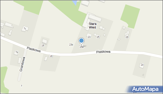 Mostki, Piaskowa, 23a, mapa Mostki