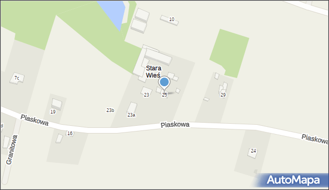 Mostki, Piaskowa, 25, mapa Mostki