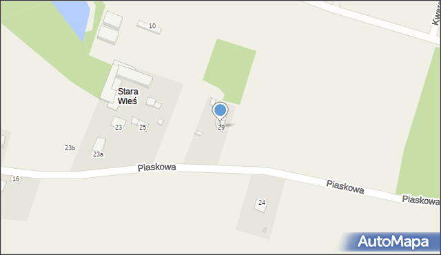 Mostki, Piaskowa, 29, mapa Mostki