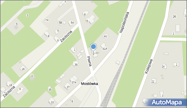 Mostówka, Piwna, 2, mapa Mostówka