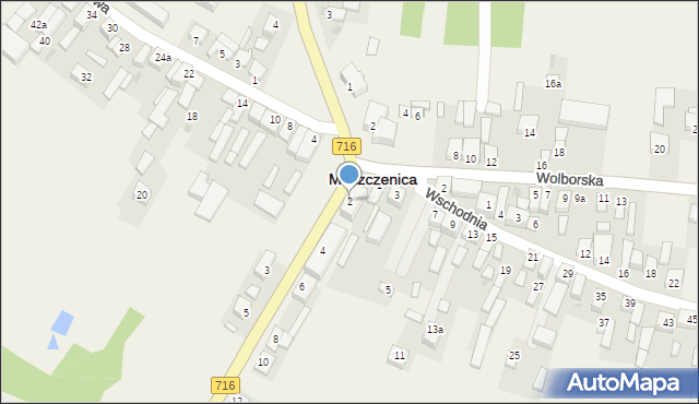 Moszczenica, Piotrkowska, 2, mapa Moszczenica