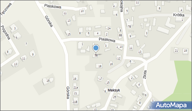 Mrzezino, Piaskowa, 5B, mapa Mrzezino