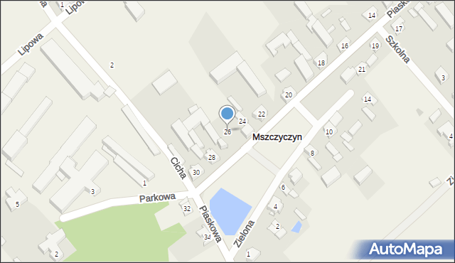 Mszczyczyn, Piaskowa, 26, mapa Mszczyczyn