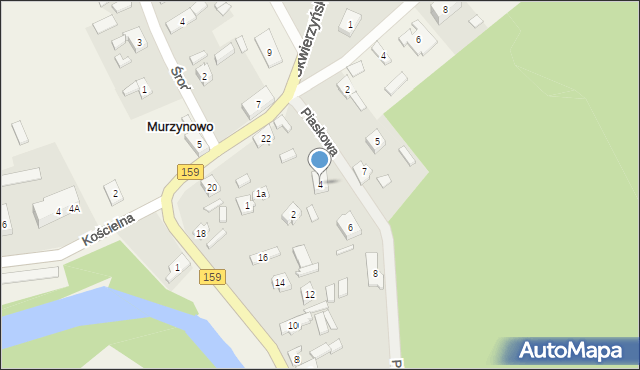 Murzynowo, Piaskowa, 4, mapa Murzynowo
