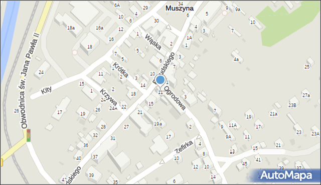 Muszyna, Piłsudskiego Józefa, marsz., 11, mapa Muszyna