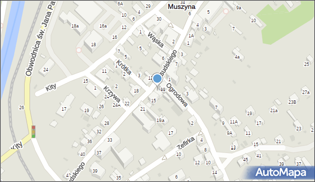 Muszyna, Piłsudskiego Józefa, marsz., 13, mapa Muszyna