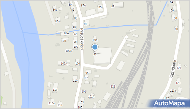 Muszyna, Piłsudskiego Józefa, marsz., 93, mapa Muszyna