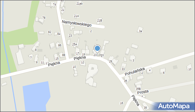 Myszków, Piękna, 25, mapa Myszków