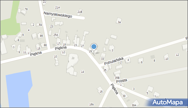 Myszków, Piękna, 31, mapa Myszków