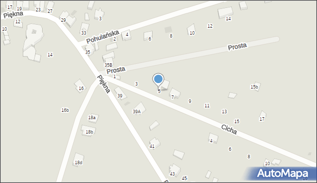 Myszków, Piękna, 37B, mapa Myszków