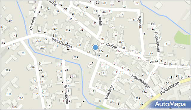 Myszków, Piłsudskiego Józefa, marsz., 22, mapa Myszków