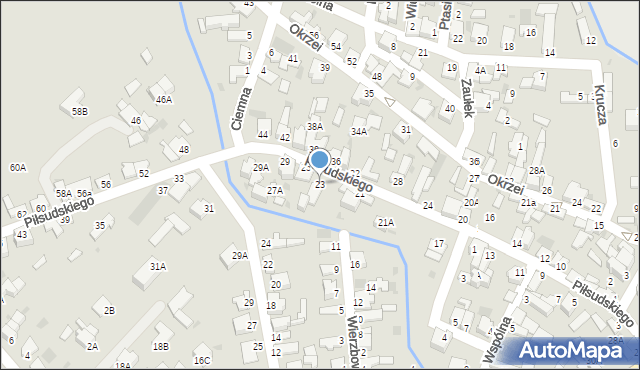 Myszków, Piłsudskiego Józefa, marsz., 23, mapa Myszków