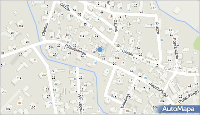Myszków, Piłsudskiego Józefa, marsz., 26, mapa Myszków