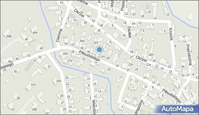 Myszków, Piłsudskiego Józefa, marsz., 30, mapa Myszków