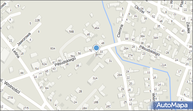 Myszków, Piłsudskiego Józefa, marsz., 37, mapa Myszków